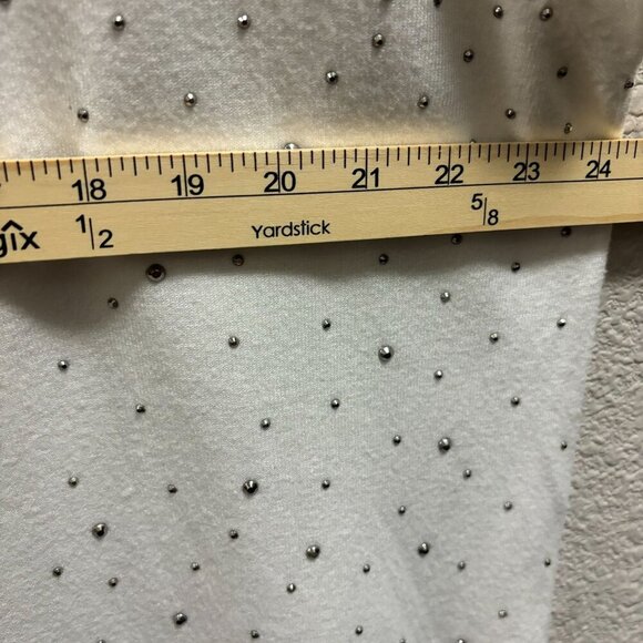 Vila Milano Woman 2X Beige Sweater With Studded Details Boat Neckline - Picture 6 of 9